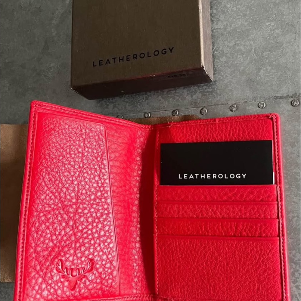 Red Leatherology Passport Holder